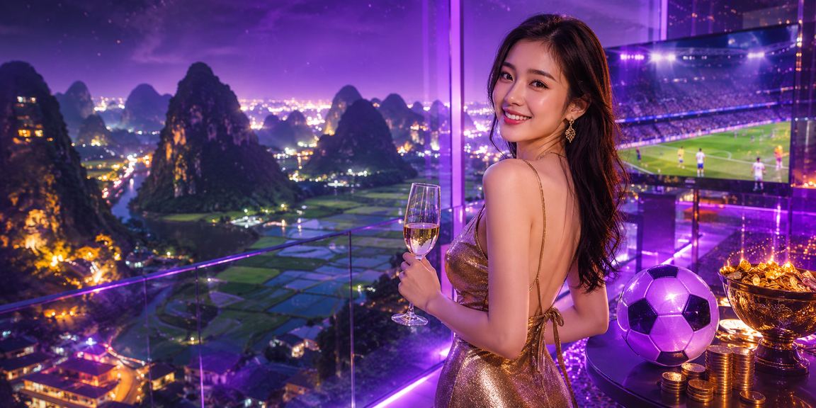 Khán giả tại Ninh Bình xem bóng đá dưới ánh đèn neon và theo dõi cược trực tiếp trên điện thoại